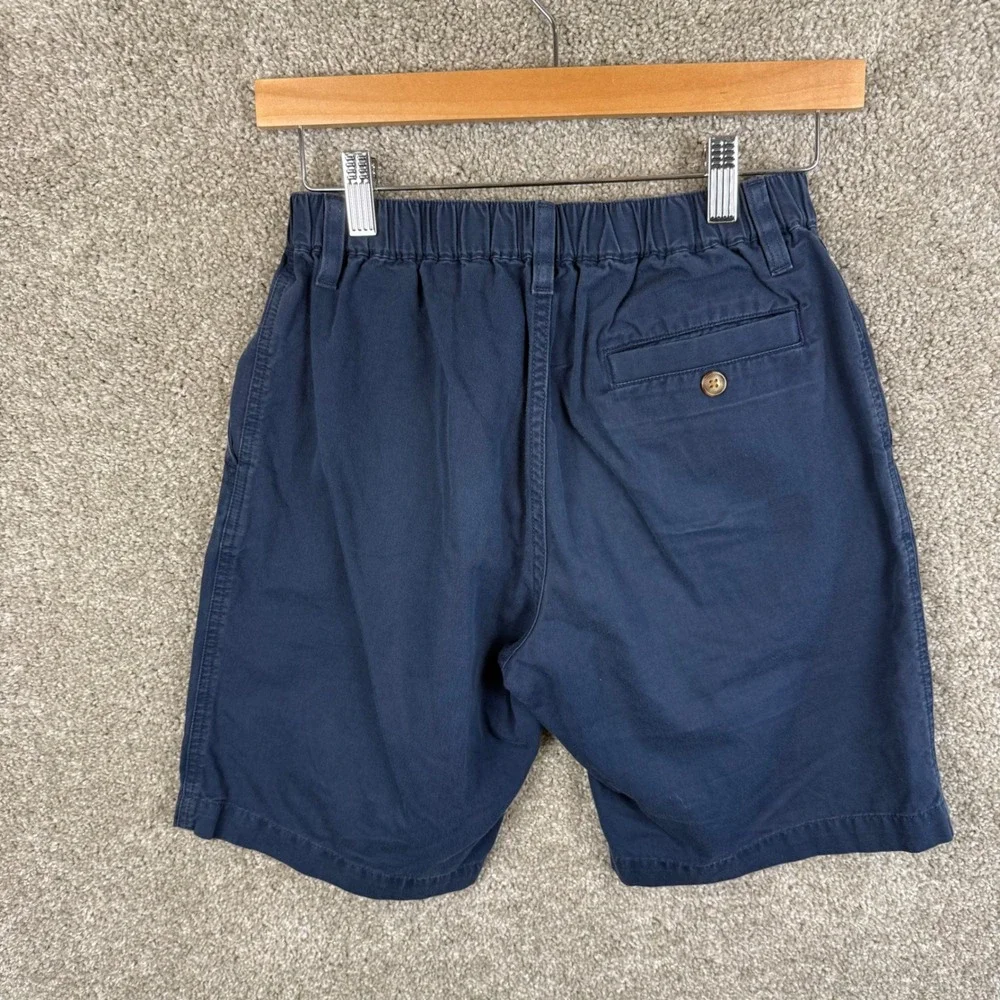 Chubbies The‎ Fleets Navy Blue Cotton Shorts Men's Small 9 Inch Inseam Elastic